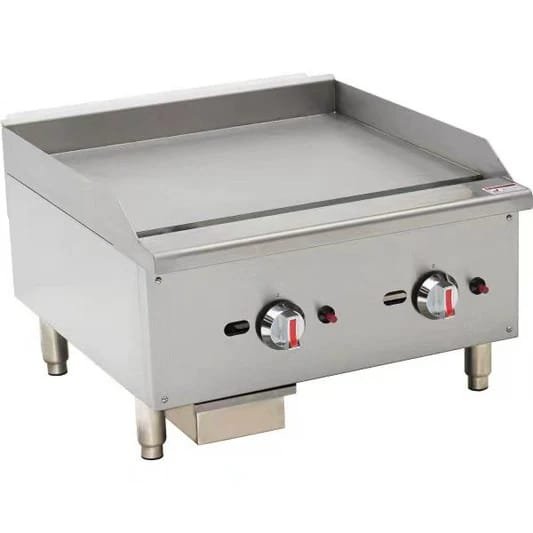 Hamoki - 2 Burner Countertop Gas Griddle Hotplate 600mm Model:EGG-24SX