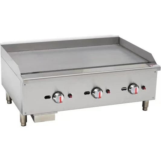 Hamoki - 3 Burner Countertop Gas Griddle  Hotplate 900mm Model:EGG-36SX