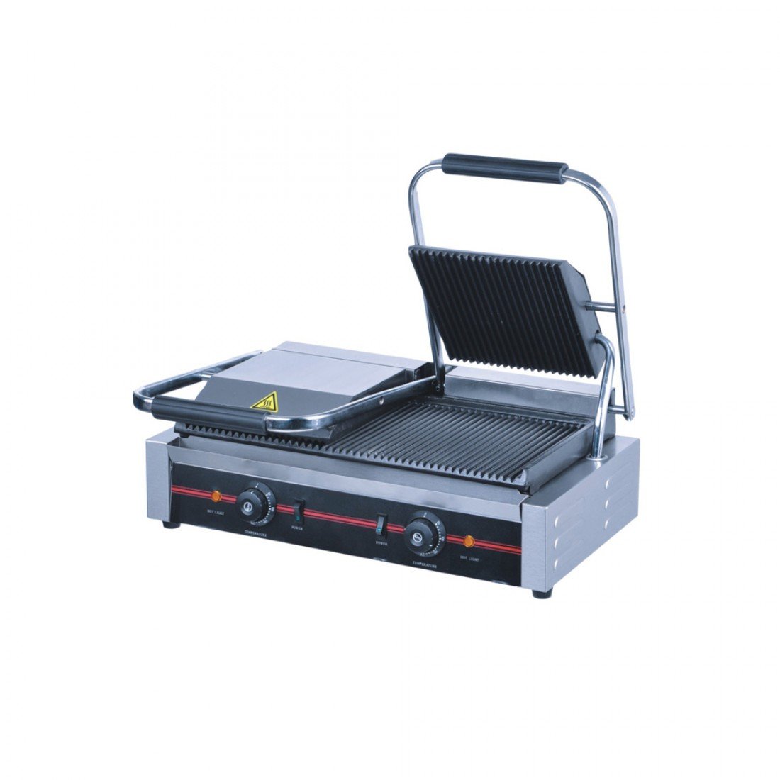 Quatrone - Double Contact Panini Press Grill - Nonstick Cast iron - Model:HEG-813