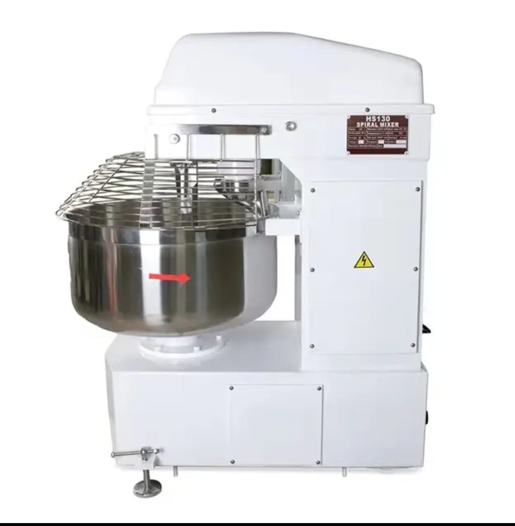 Quatrone Professional Heavy-Duty Spiral Dough Mixer 130 Litre - 50Kg Capacity - 3 PHASE Model:H-130