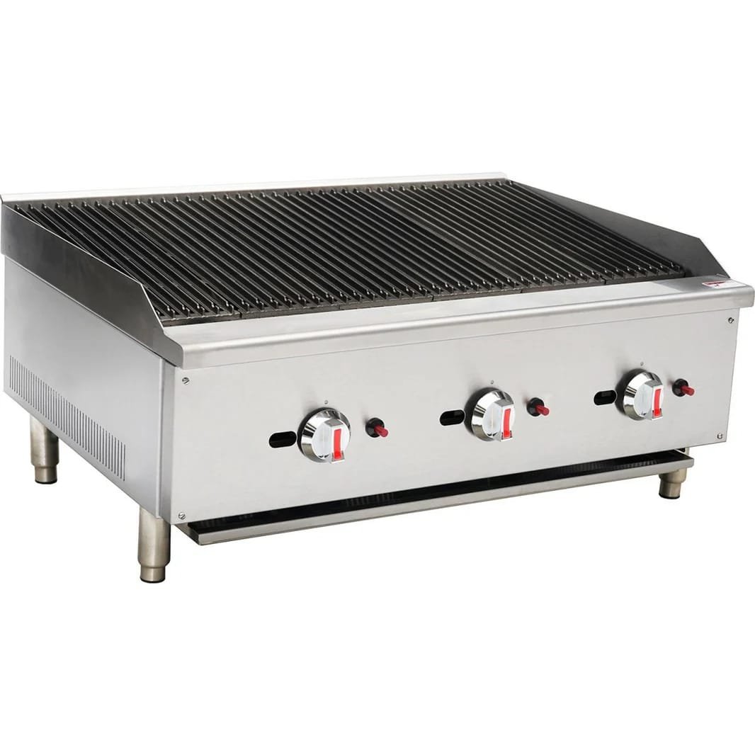 Hamoki - 3 Burner Countertop Gas Charbroiler- Chargrill 900mm - Model:ECB-36SX