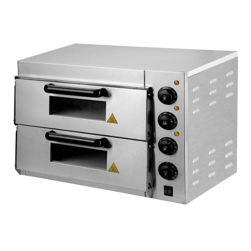 Quatrone Double Deck Pizza Oven 16"inches Capacity 13amp Plug 1-PH  HEP-2ST