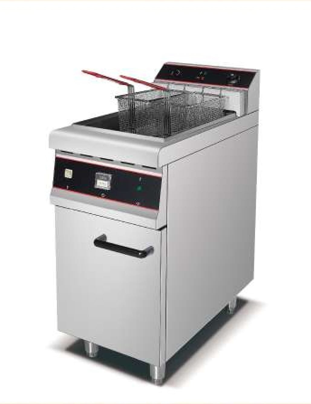 Quatrone HEF-26 Single Tank Twin Basket 30 Litre Deep Fryer Electric 3-Phase